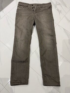 Diesel Men's Straight Jeans in Faded Brown-Gray